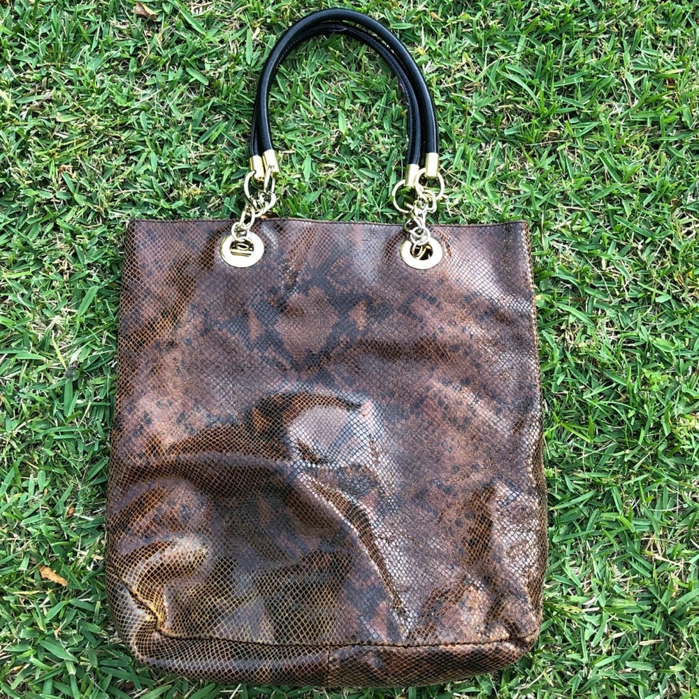 Cynthia Rowley Snakeskin Leather Tote